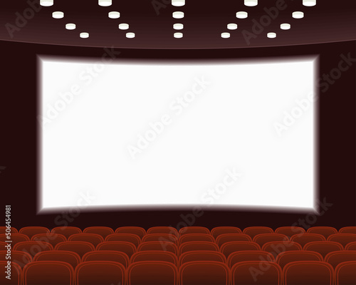 cinema auditorium with red chairs