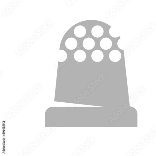 thimble icon on white background, vector illustration