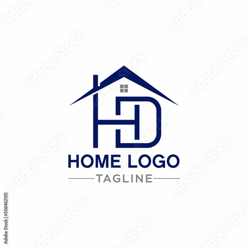 letter hd home logo design