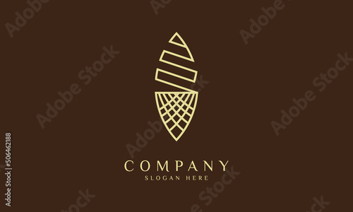 classic ice cream logo template