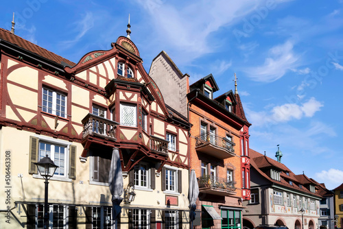 Fotografia Beautiful facades in the old town of Haslach im Kinzigtal, Germany