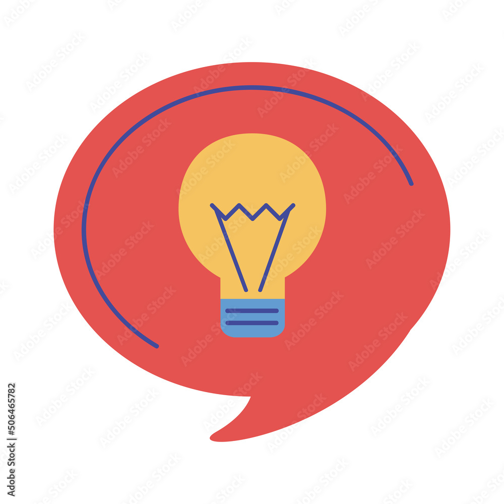 bulb light in speech bubble bulb light in speech bubble