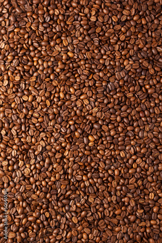 Coffee beans backround texture with copy space