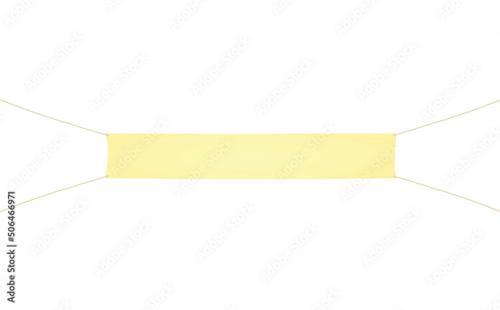 Yellow textile banner. vector illustration Yellow textile banner. vector illustration