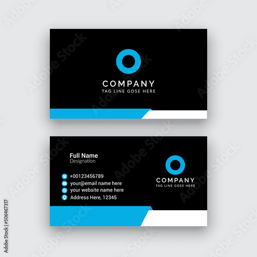 Elegant with  luxury dark gradient  elegant business card design template