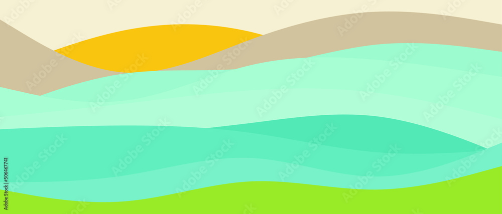 Abstract background presented in multi-layer color stack