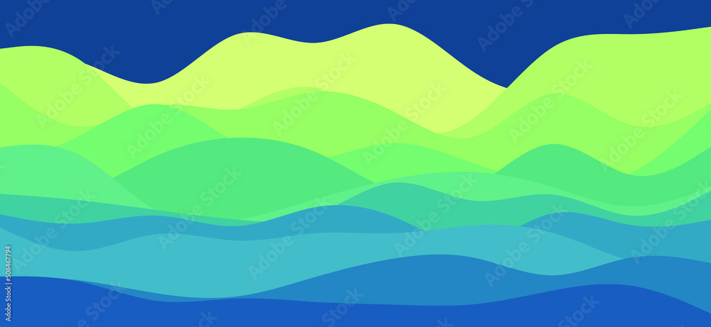 Abstract background presented in multi-layer color stack