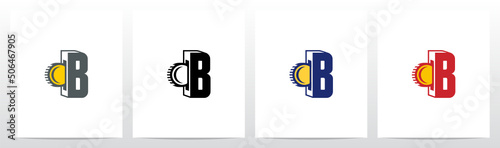 Coin Insert On Letter Logo Design B