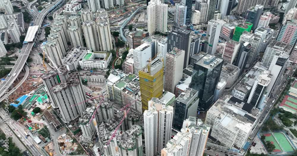 Top view of Hong Kong Kowloon side
