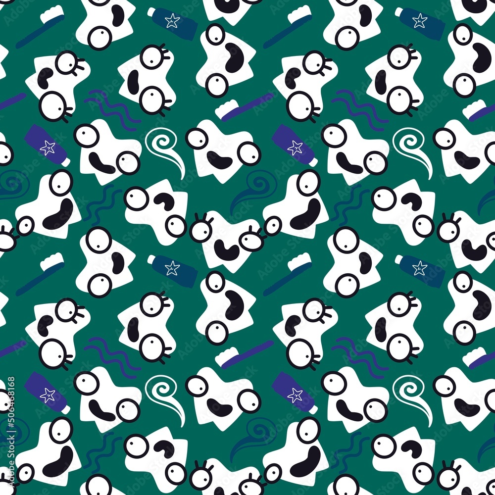 Kids doctors seamless tooth pattern for textiles and packaging and gifts and linens and wrapping paper Kids doctors seamless tooth pattern for textiles and packaging and gifts and linens and wrapping paper