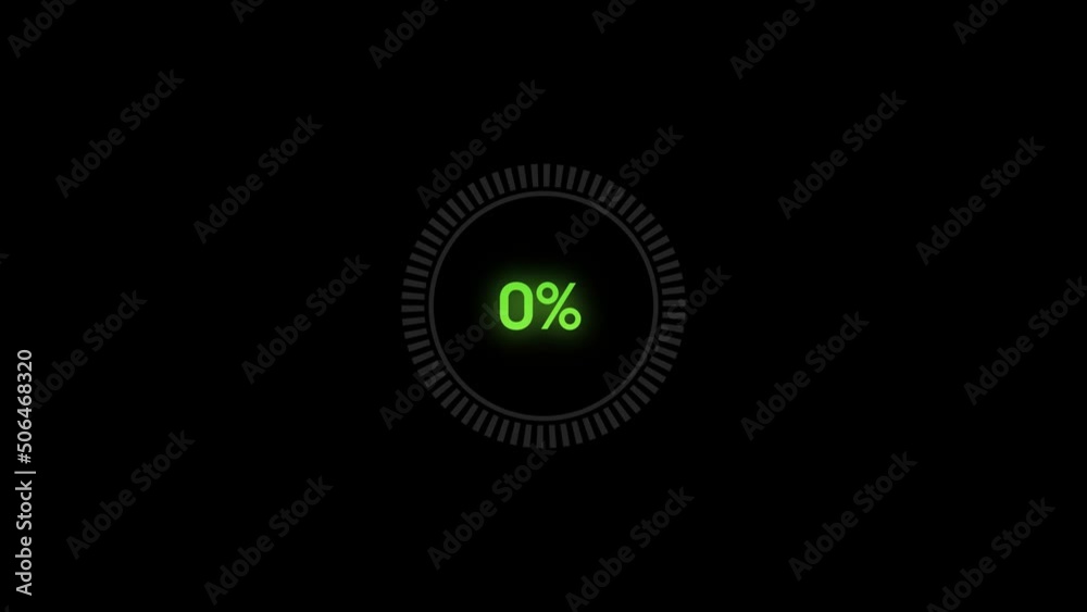 Set of Three Circular or Radial Progress Bars, Green Loading Futuristic Circle, Modern Motion Graphics Style, Bright and Simple UI Diagram Elements, Isolated on Black for Screen Mode Set of Three Circular or Radial Progress Bars, Green Loading Futuristic Circle, Modern Motion Graphics Style, Bright and Simple UI Diagram Elements, Isolated on Black for Screen Mode