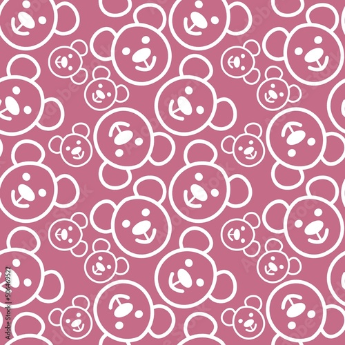 Kids seamless bears pattern for fabrics and textiles and packaging and gifts and cards and linens and wrapping paper