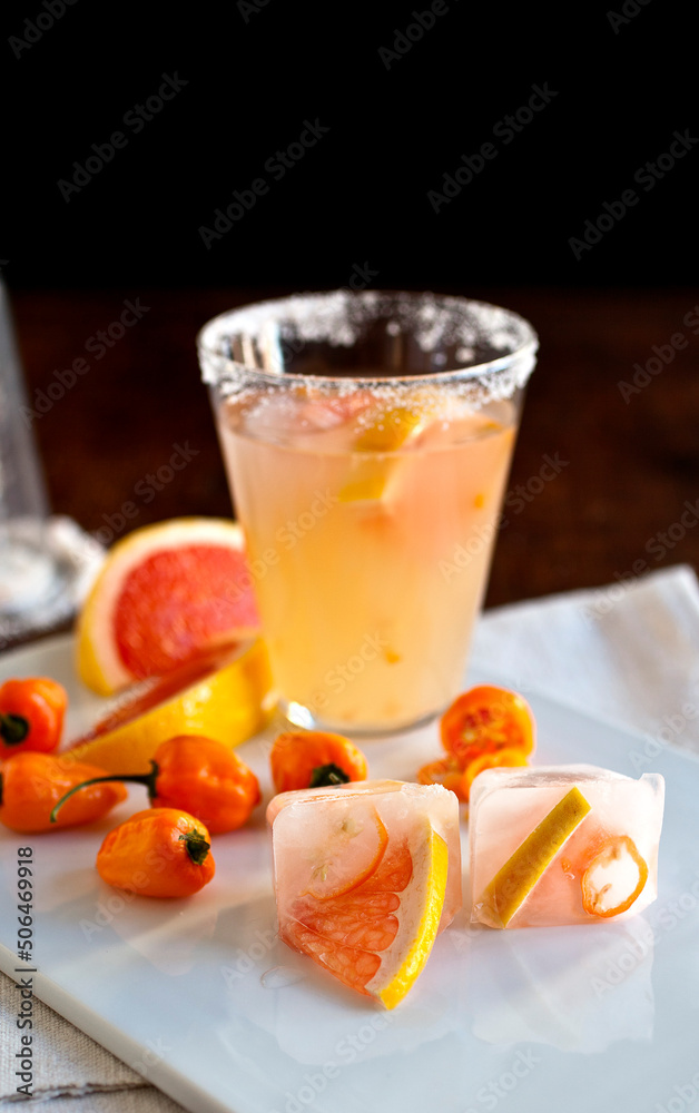 Spicy Pepper and Grapefruit Cocktail