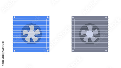 Electric fan or ventilation vector illustration on white background.
