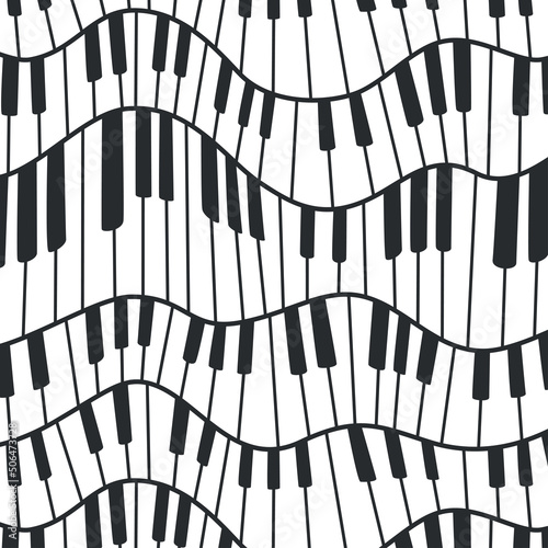Piano Keys, Abstract Style, Pattern, Vector, Illustration