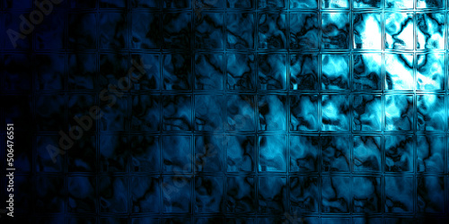 Abstract textured background - dark blue glass with space to copy.