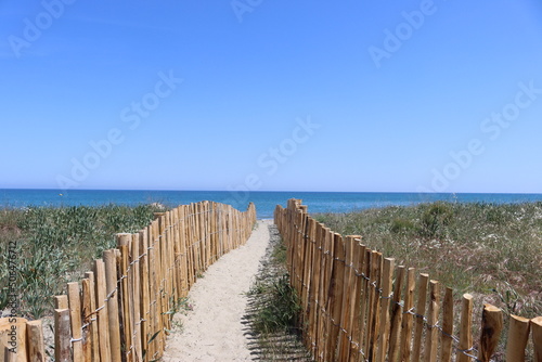 fence on the beach