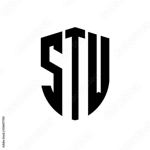 STW letter logo design. STW modern letter logo with black background. STW creative  letter logo. simple and modern letter logo. vector logo modern alphabet font overlap style. Initial letters STW  photo