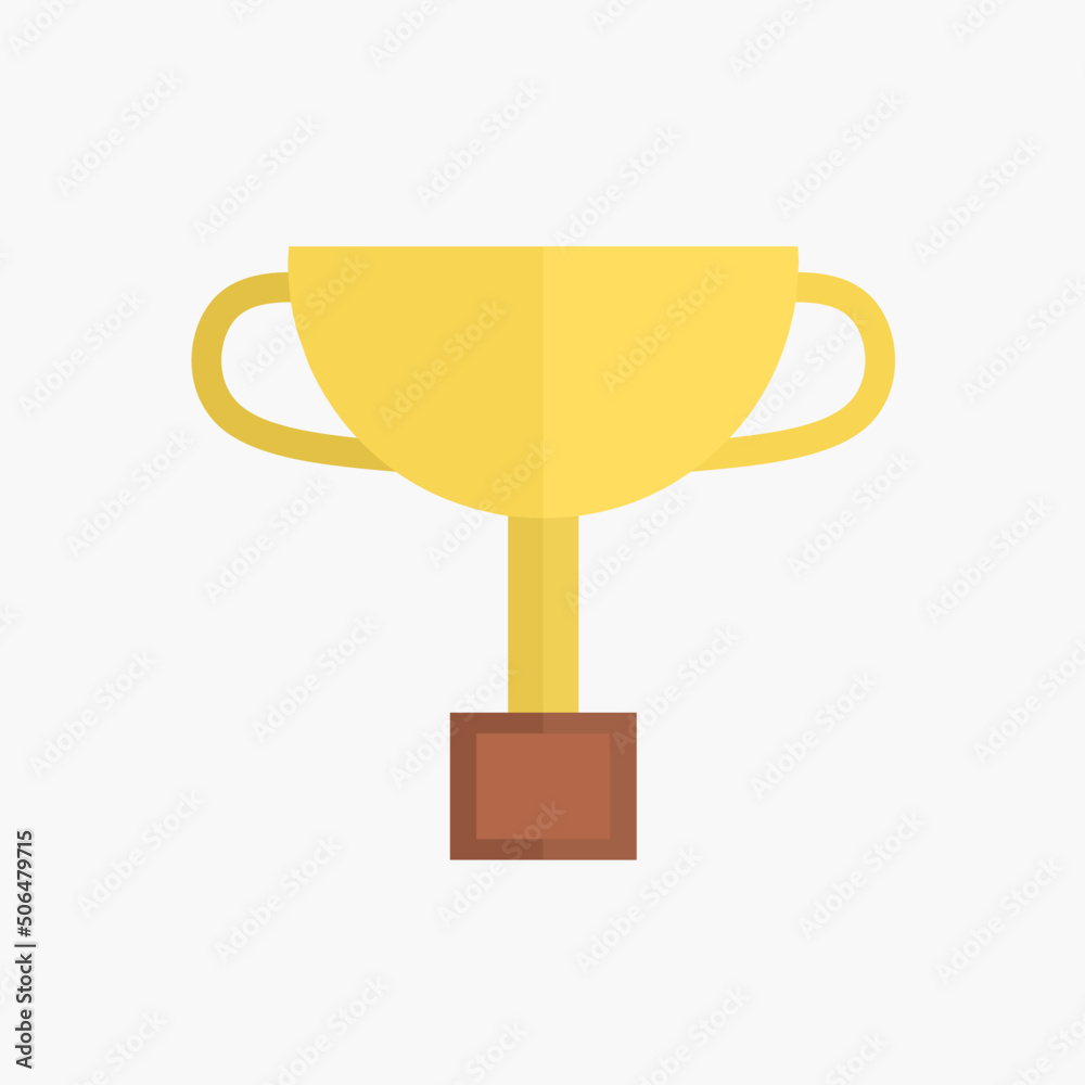 gold trophy flat icon for champion, design element for banner,poster,advertising about a competition, designed in flat style gold trophy flat icon for champion, design element for banner,poster,advertising about a competition, designed in flat style