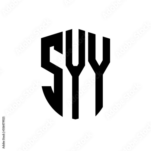 SYY letter logo design. SYY modern letter logo with black background. SYY creative  letter logo. simple and modern letter logo. vector logo modern alphabet font overlap style. Initial letters SYY   photo