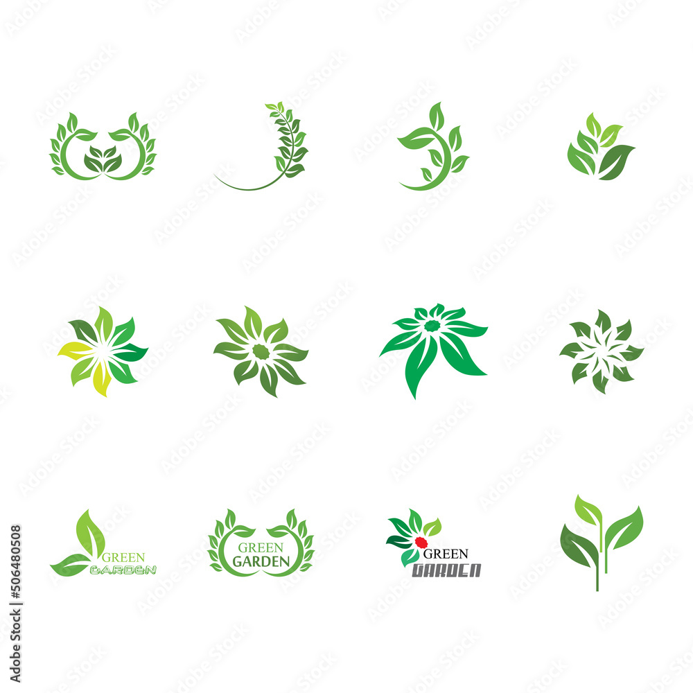 Logos of green Tree leaf ecology nature element vector Logos of green Tree leaf ecology nature element vector