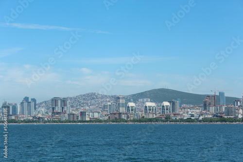 Istanbul Islands, island landscapes, seagulls, cargo ships and sailboats in the sea, black-winged seagulls soaring from the sky, Adalar Istanbul Turkey © Dostbulut