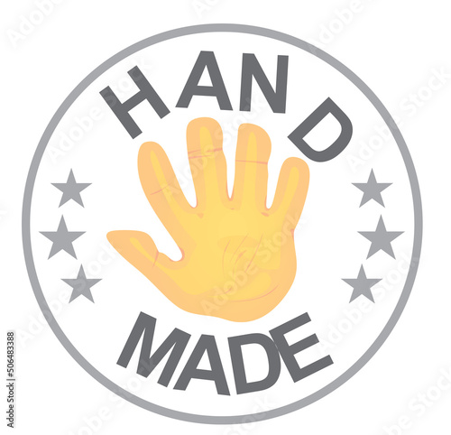 Hand made stamp. vector illustration