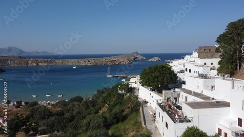 White village in Rhodes island