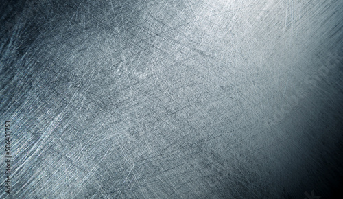 Blue brushed metal texture background