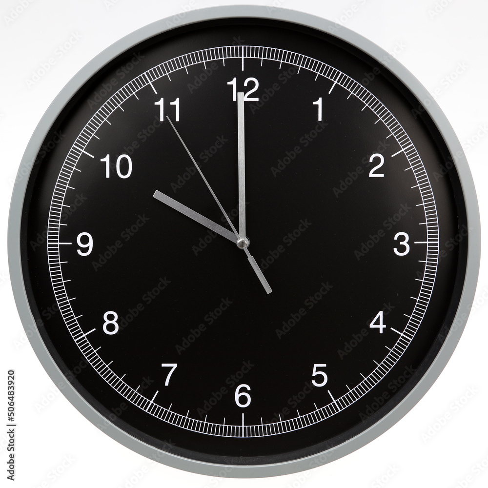 Wall clock showing ten o'clock isolated on white background Wall clock showing ten o'clock isolated on white background