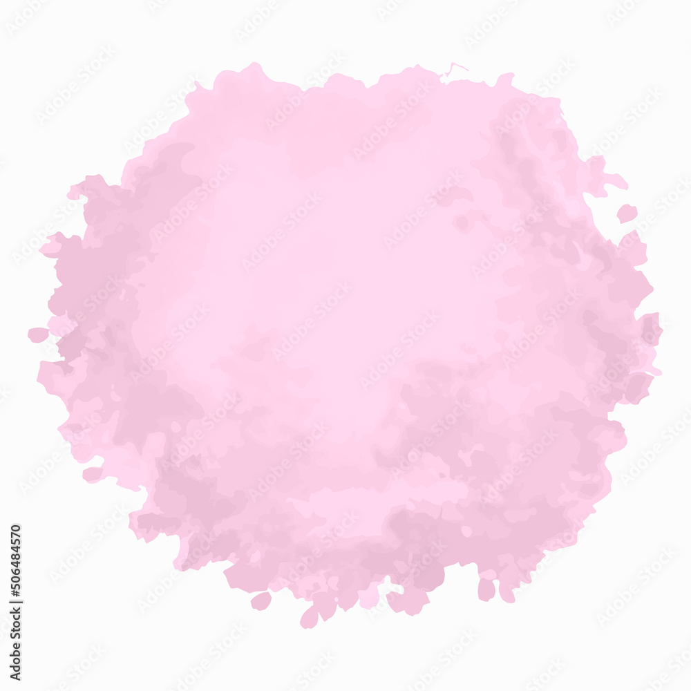 watercolor blot with smudge drips and stains, hand drawn vector element