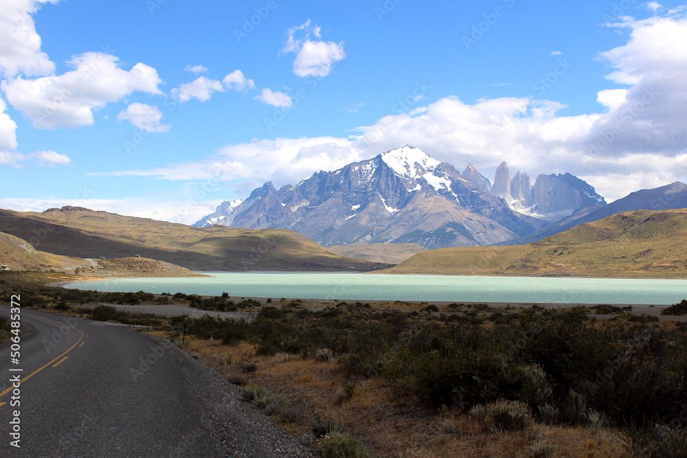 View of Torres del Paine National Park, Patagonia, Chile.