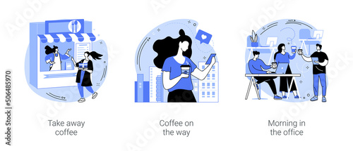 Morning coffee isolated cartoon vector illustrations se