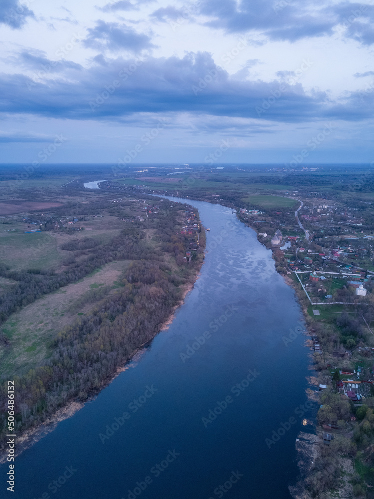 aerial view of the sea