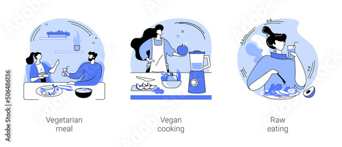 Nutrition plan isolated cartoon vector illustrations se