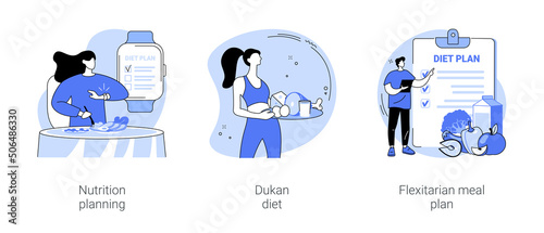 Nutrition planning isolated cartoon vector illustrations se