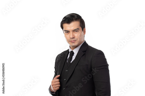 Portrait of a confident young business man isolated on white background. Portrait business concept.