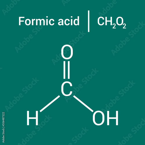 chemical structure of Formic acid (CH2O2) photo