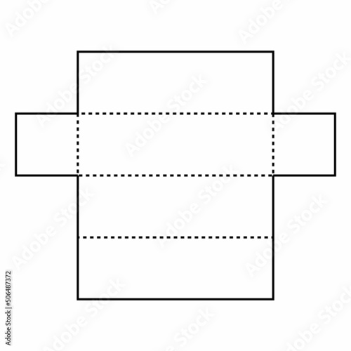 geometric nets of rectangular prism. 3d shapes nets for kids. Lesson worksheet vector illustration isolated on white background