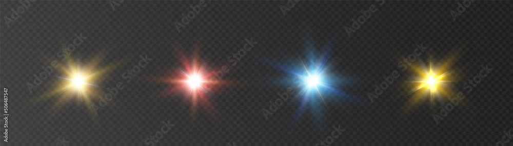 Abstract sun glare translucent glow with special light effect.Vector blur in motion glow highlights
