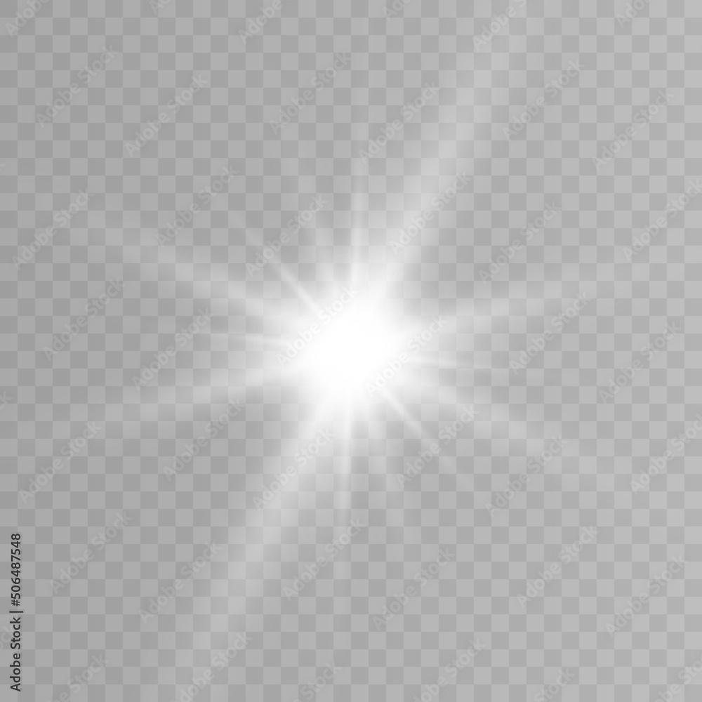 Glowing white light effect for backlight. Sunshine, star, flash. Vector illustration Glowing white light effect for backlight. Sunshine, star, flash. Vector illustration