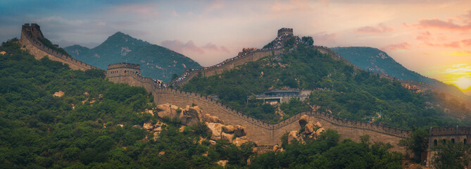 Leinwandbilder Chinesische Mauer Blick auf die Große Chinesische Mauer  © Aliaksei