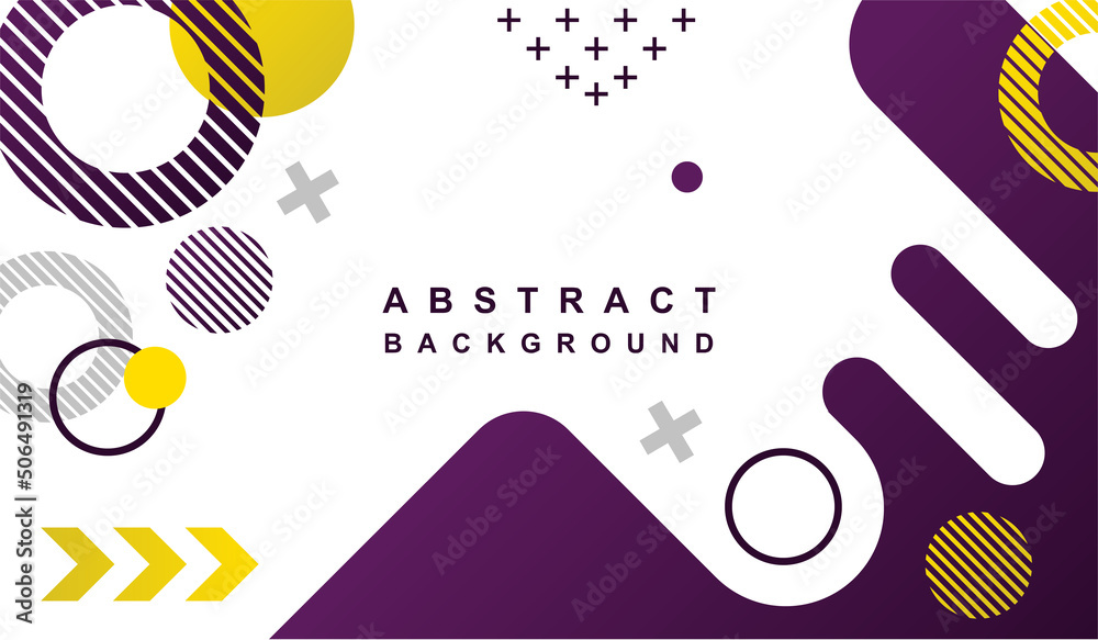 abstract geometric shapes background with purple and yellow colors