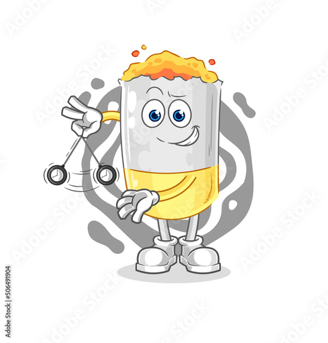 cigarette hypnotizing cartoon. cartoon mascot vector
