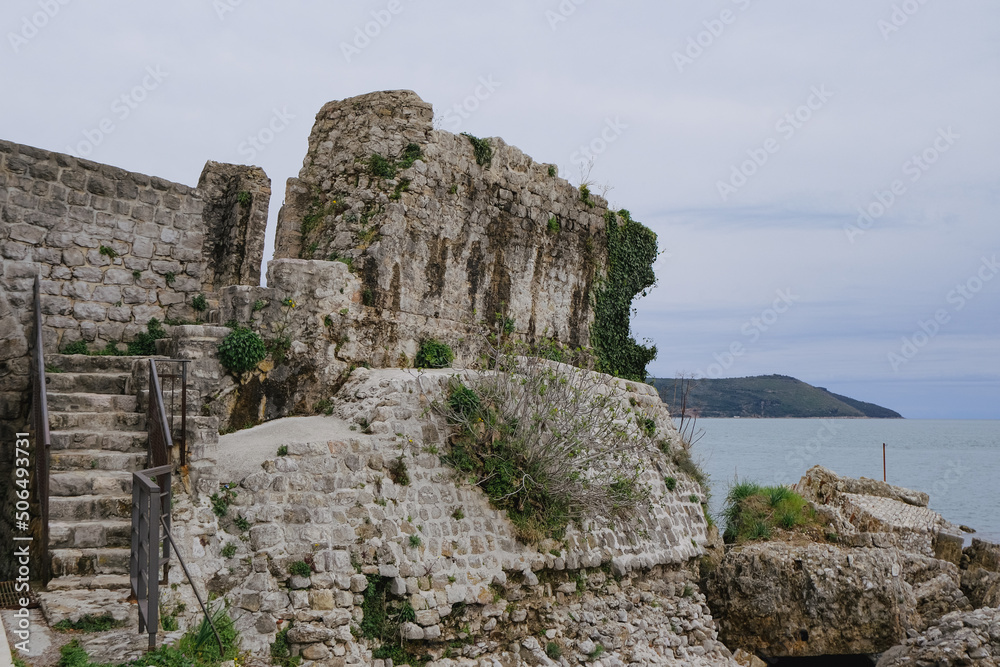 ruins of the castle, ancient architecture, travel landscape