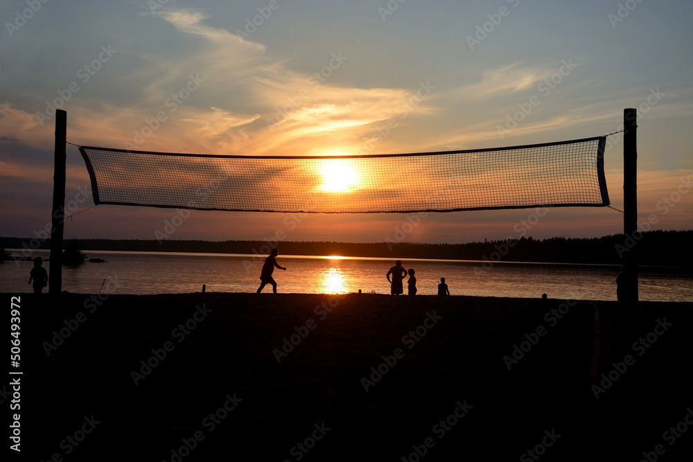 Volleyball Mesh at Krasavitsa lake, Zelenogorsk, Russia