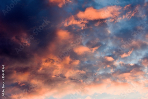 Dramatic sunset as a background