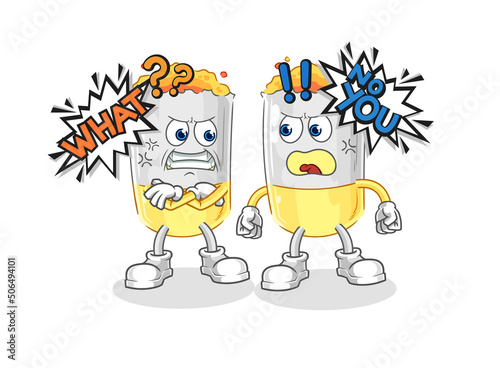 cigarette arguing each other cartoon vector