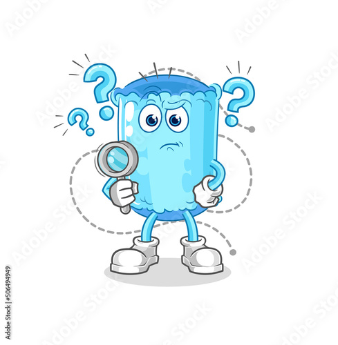 bolster pillow searching illustration. character vector