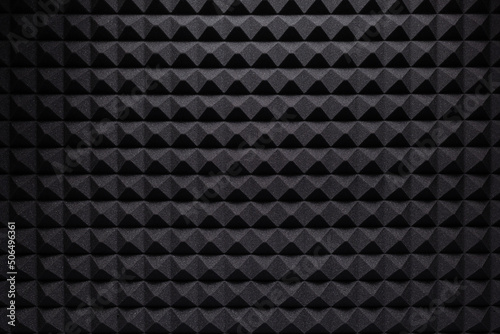 Acoustic foam panel background texture. Music concept on record studio